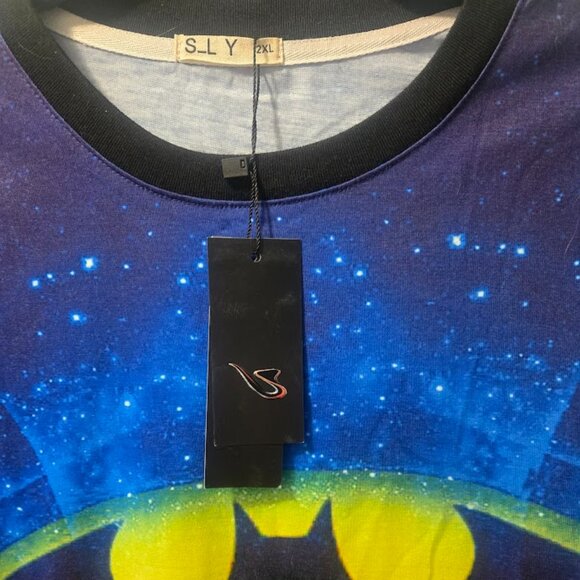 Batman long sleeve shirt galaxy pattern with‎ logo NWT - Picture 2 of 6